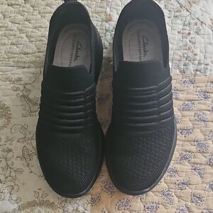 Clarks Women's Black Slip-On Shoes